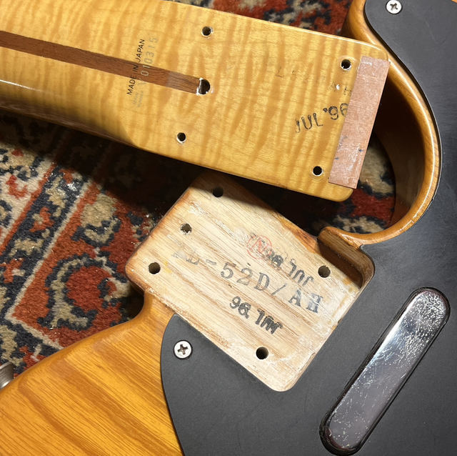 1 of 100 MADE - 1996 Fender Japan FOTOFLAME 1952 Reissue "Blackguard" ... TL-52D/AH Japanse Sen Ash