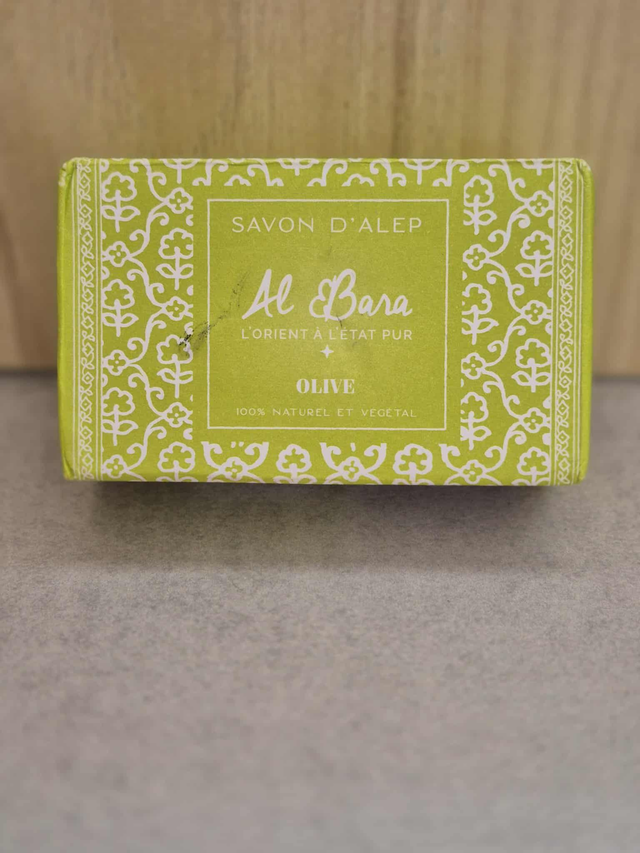 SAVON D'ALEP AMBRE 100% naturel AL BARA- Fabrication traditionnelle.