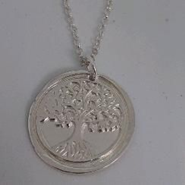 silver tree pendant