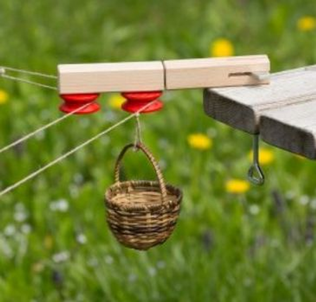 Kraul Umlenkrolle zur Körbchen-Seilbahn