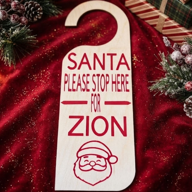 Personalised Santa Door Hanger