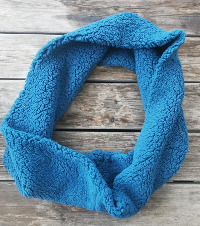 Double snood LUCIEN uni bleu pétrole 