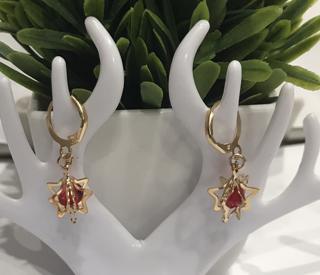 Red Dangling Earrings- RDEG74