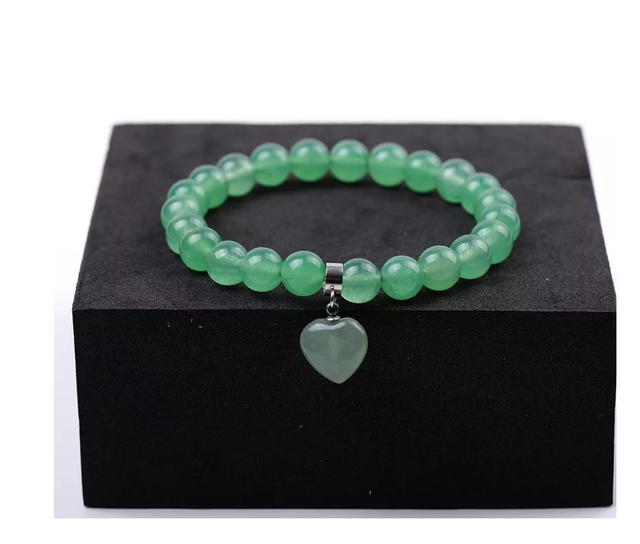 Bracelet cœur Aventurine 8 mm