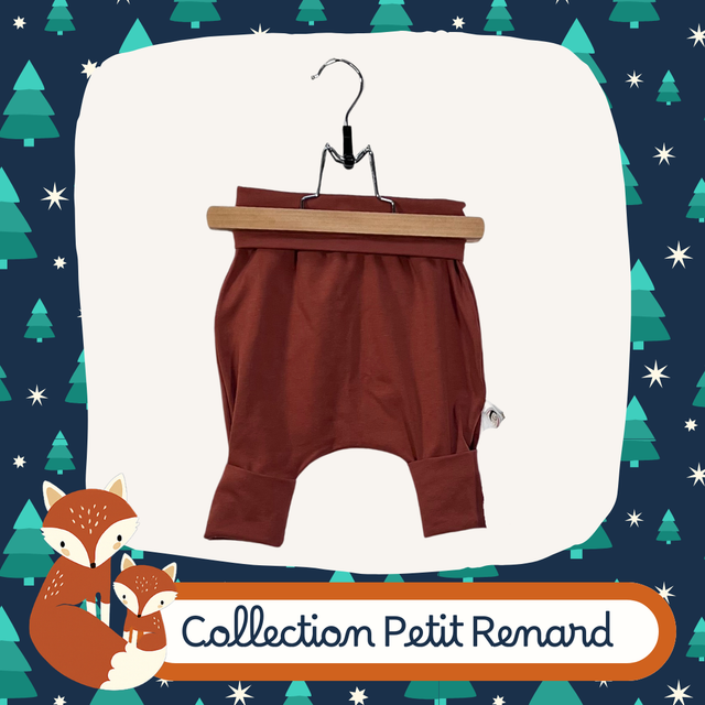 Pantalon évolutif terracotta - Collection Petit Renard