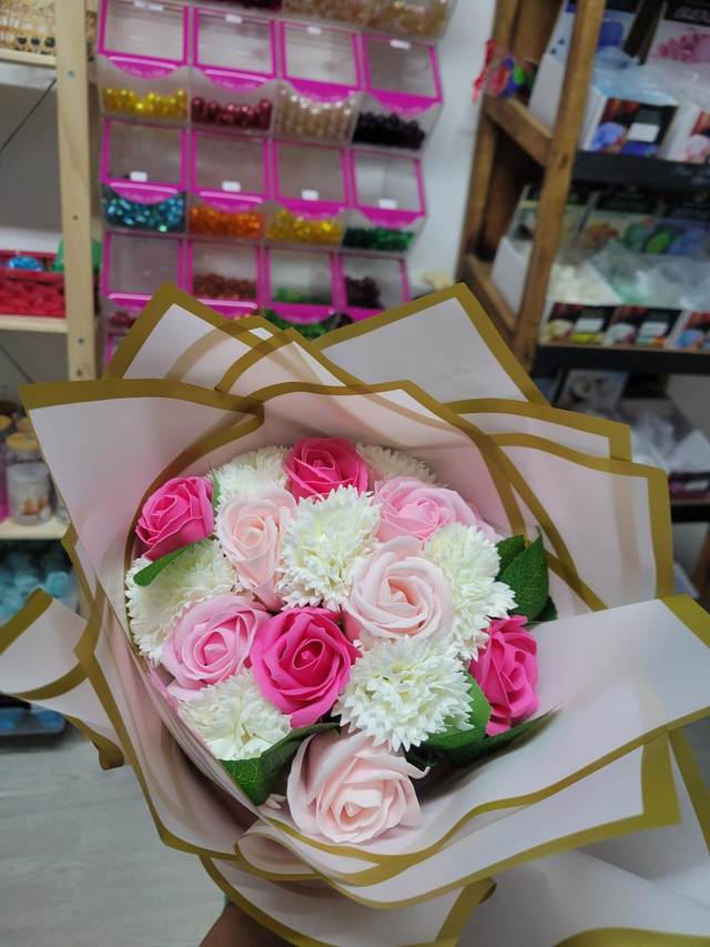 Bouquet fleurs de savon 