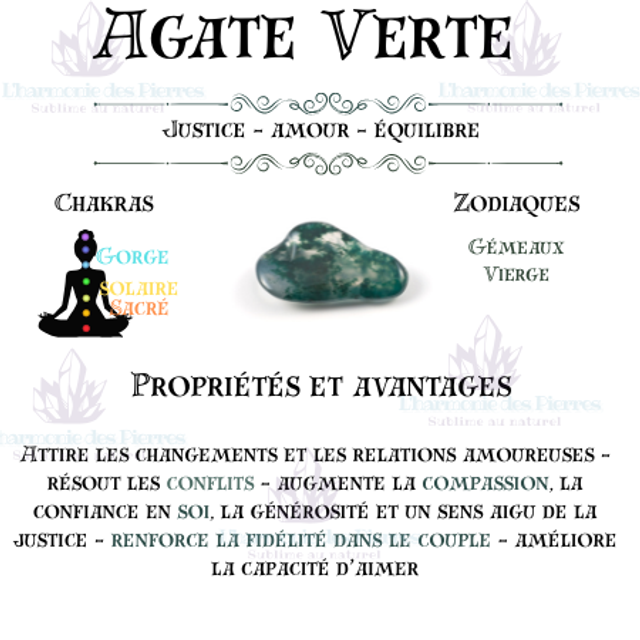 Bracelet en Agate verte 8mm