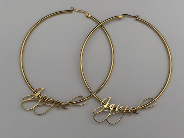 Créoles JUJUJUL en acier inoxydable 70mm