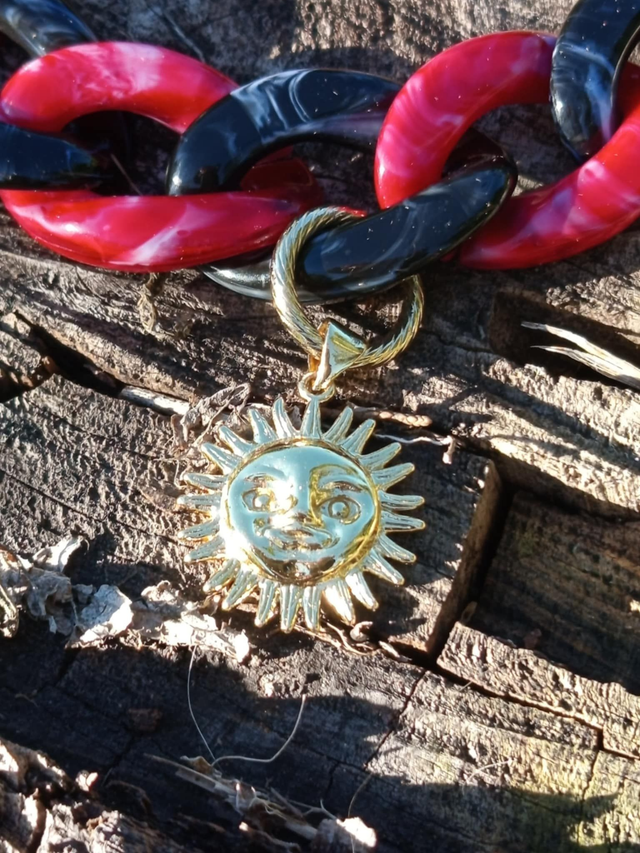 Bracelet gros maillons en acrylique Surya Kadi