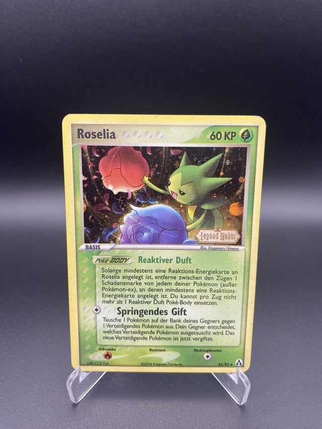 Roselia (42/92) EX Legend Maker - Excellent - DE - Reverse Holo mit Stamp