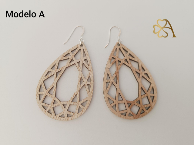 Pendientes Madera y plata 925