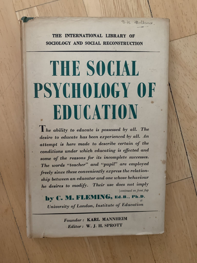 The Social Psychology of Education (C. M. Fleming - 1951