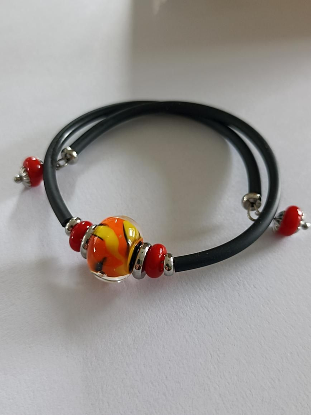 Bracelet en verre Feu