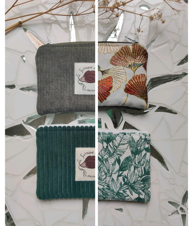 Petite pochette / porte monnaie "vert"