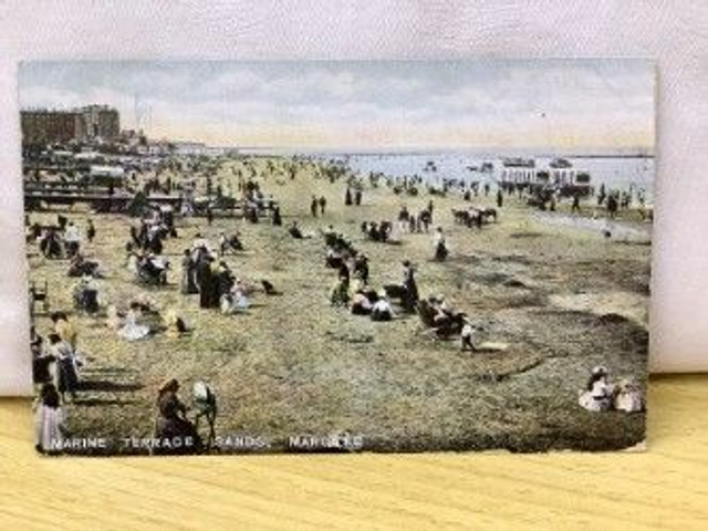 Marine Terrace Sands, Margate, Kent, Posted 1911, B.B. London Postcard. Our Ref No. R129 £2.25