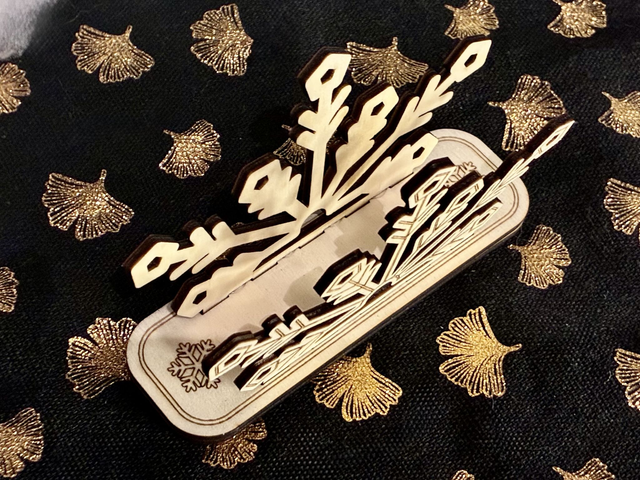 Porte-serviettes flocon de neige en bois – Décoration de table hivernale