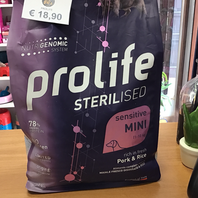 PROLIFE DOG STERILISED SENSITIVE MINI MAIALE FRESCO E RISO 