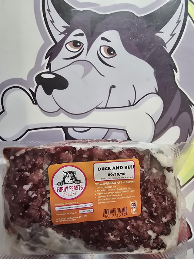 Duck and Beef 80/10/10 500g Flat Pkt