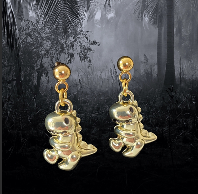 Golden Years Dino Earrings 