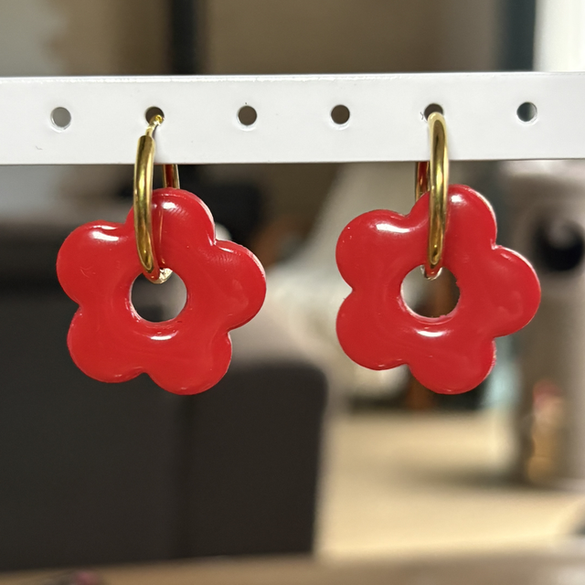 Pampilles MIA sans créoles - Rouge 