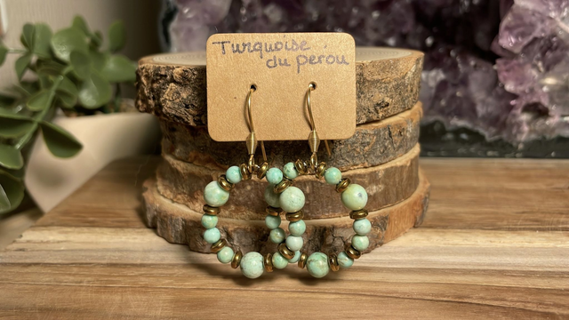 Boucles TURQUOISE DU PEROU