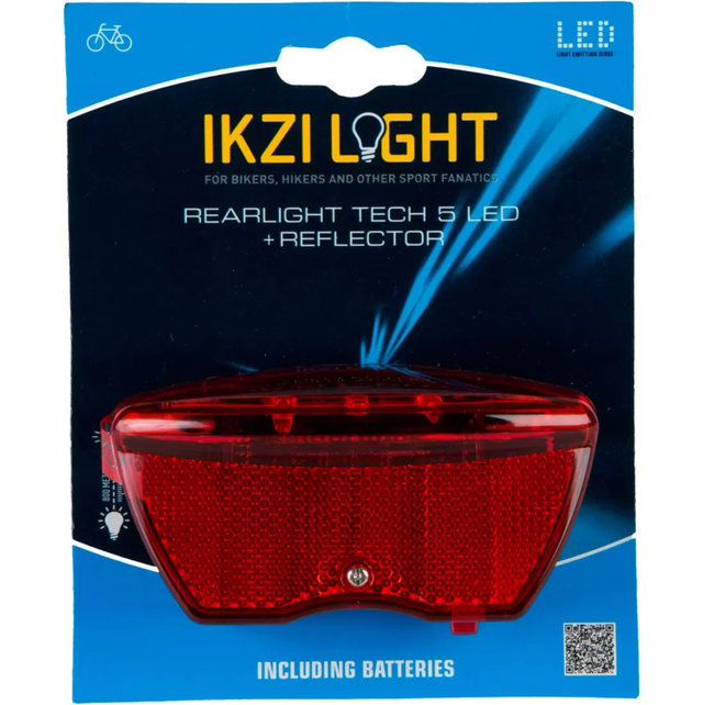 IKZI Light achterlicht 5 led batterij 80mm