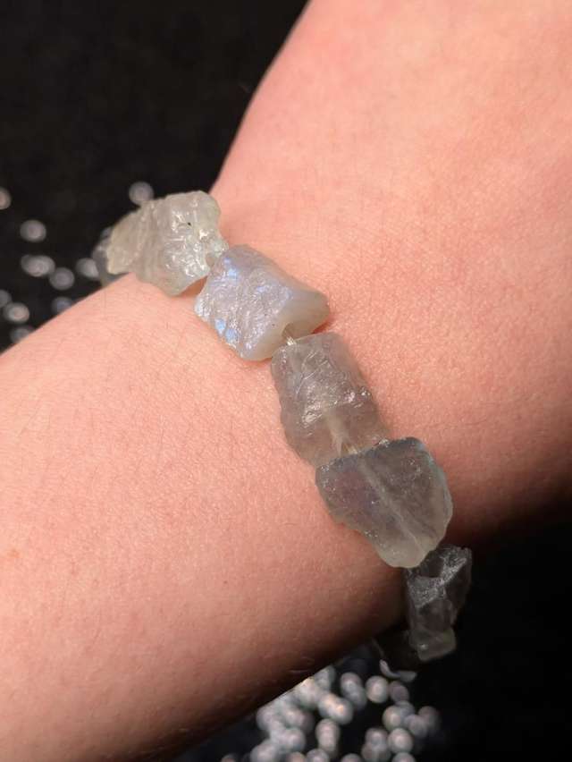 Bracelet labradorite brute 