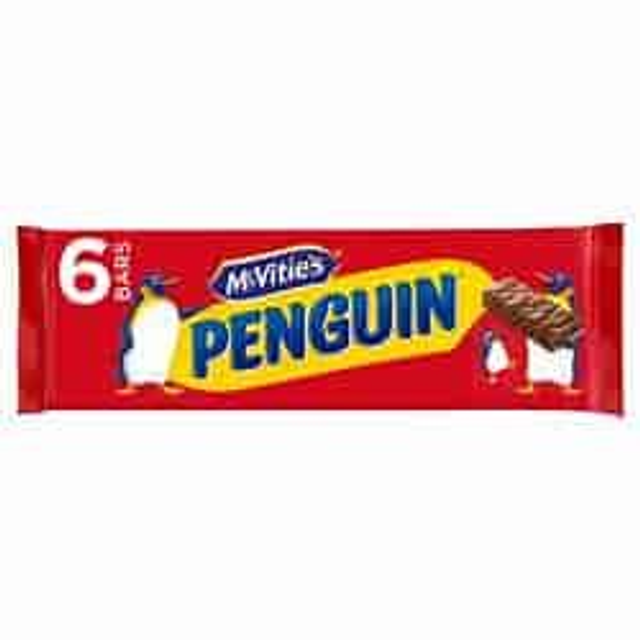  MCVITIES PENGUIN MILK CHOC BARS  7pk 