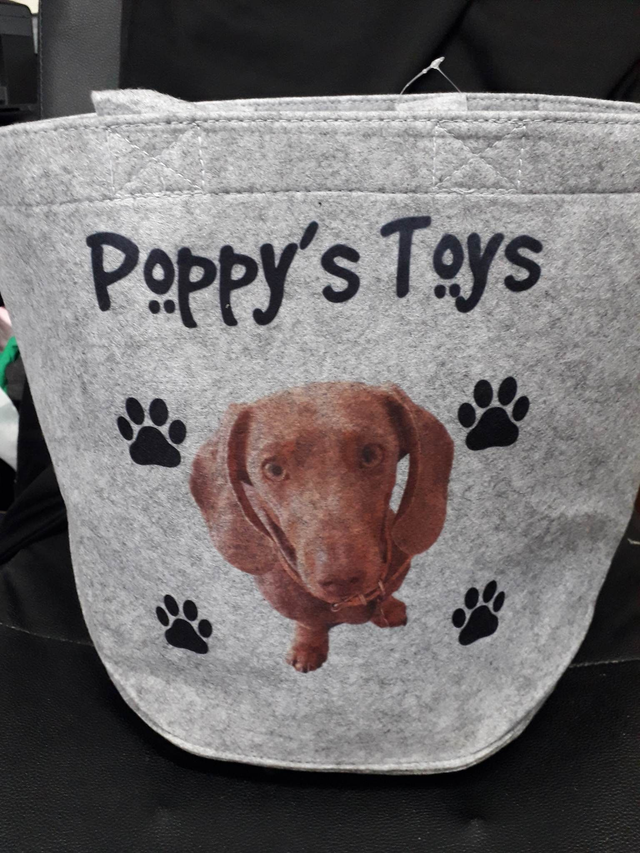 Personalised Dog Toy Basket