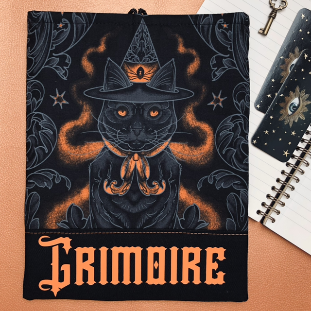 Pochette à livre broché - Le grimoire du chat noir