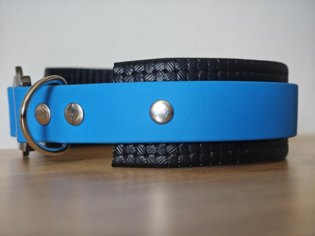 Collier pour laisse biothane 25 mm + mousse de ~40mm