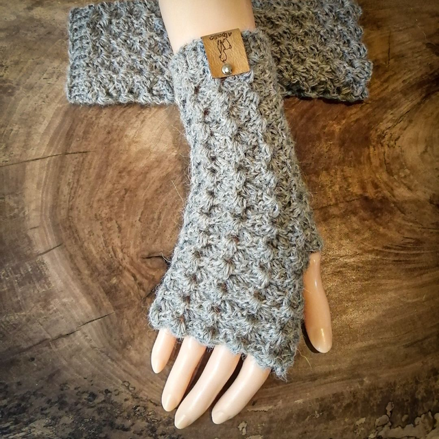 Mitaines gris chiné - collection élégance