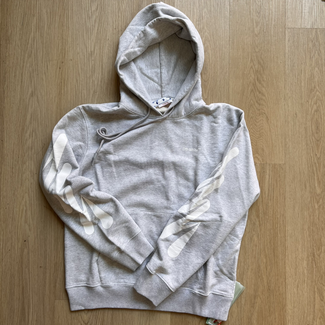 Off white Hoodie melange/grey SIZE L
