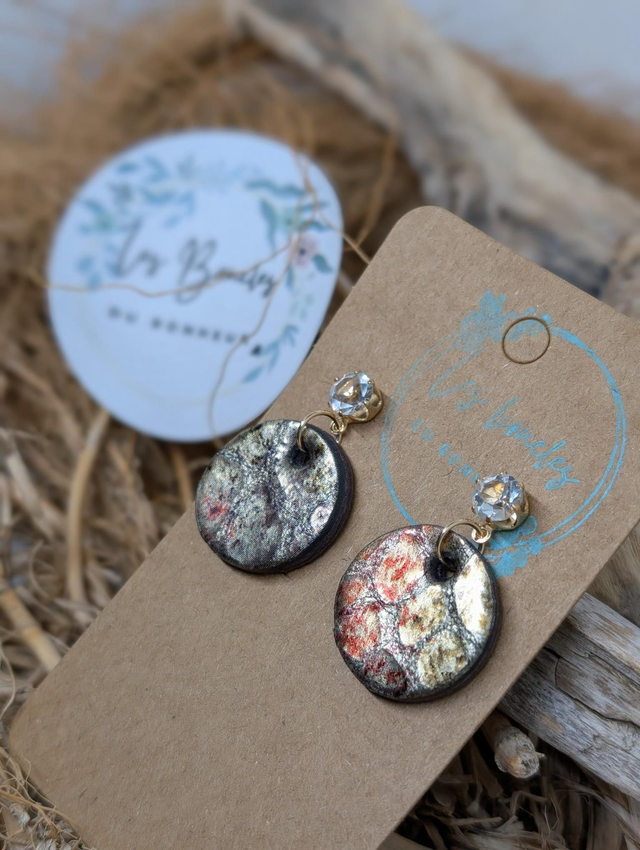 Boucles d'oreilles Mini Moon bronze doré mimo010