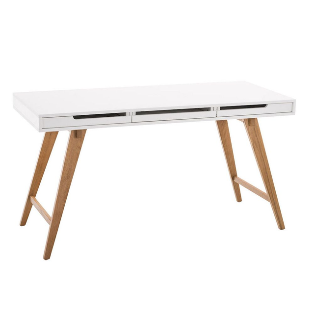 Schreibtisch Porto 140 cm, weiß – Gratis-Versand