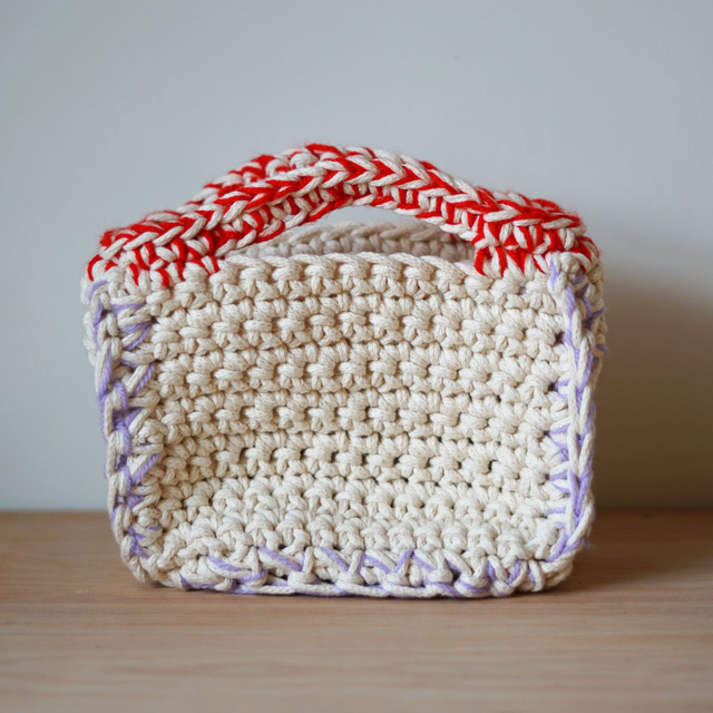Crochet Bag - Red/Mauve