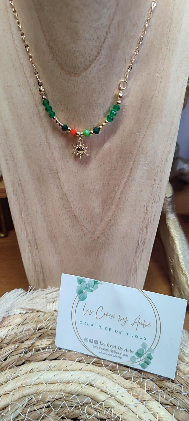 COLLIER BRELOQUE SOLEIL ET PERLES 0000586