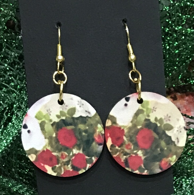 Wood Mixed Coloured Dangling Earrings- MSDE35