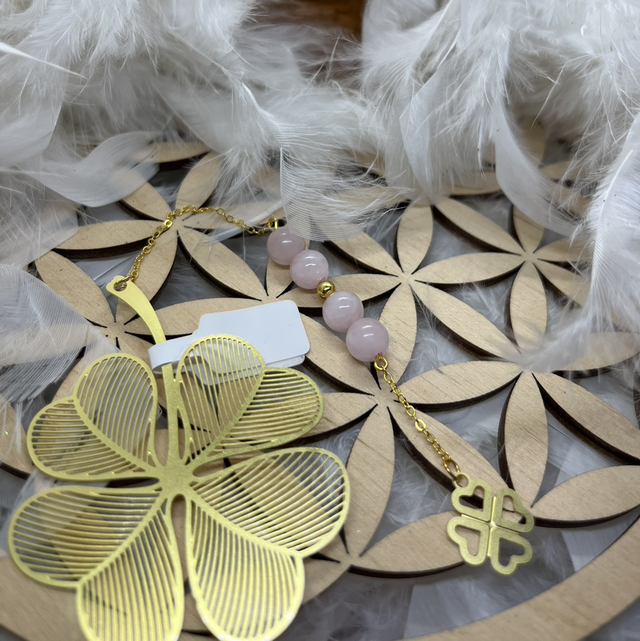 Marque page quartz rose 