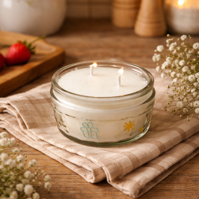 Seychelles fragranced glass candle