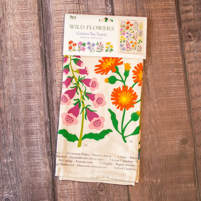 Wild Flower Tea Towel