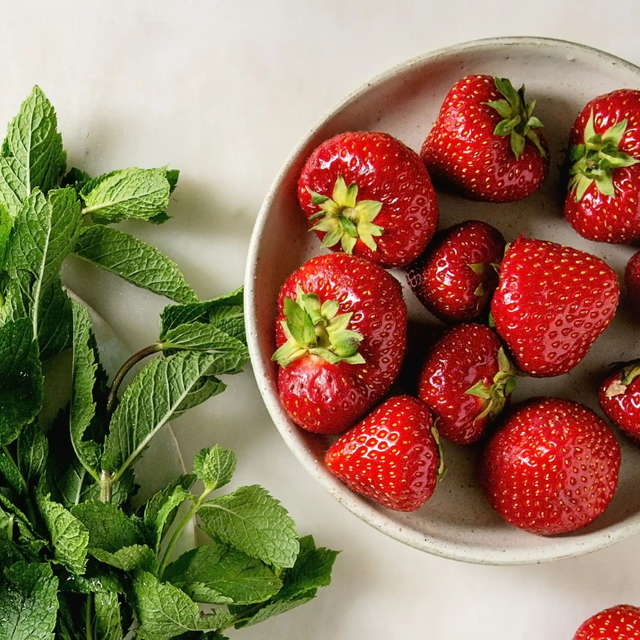 Fraise et menthe
