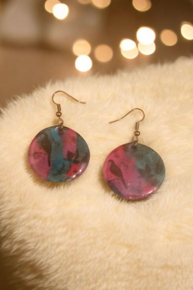 Boucles d&#039;oreilles tropical 