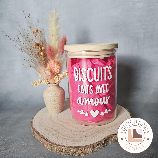 Bocal - Biscuits faits avec amour white