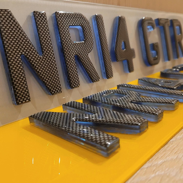 6mm Neon Blue 4D with Carbon Gel