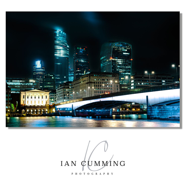 London at Night taken from West bank  (1)