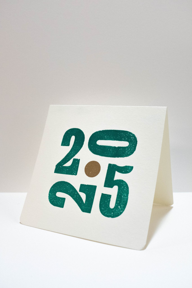 Carte de voeux typographie 2 couleurs