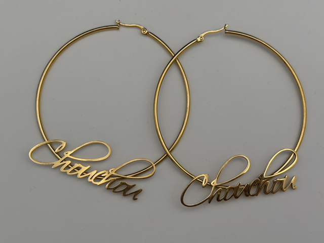 Créoles CHOUCHOU en acier inoxydable 70mm