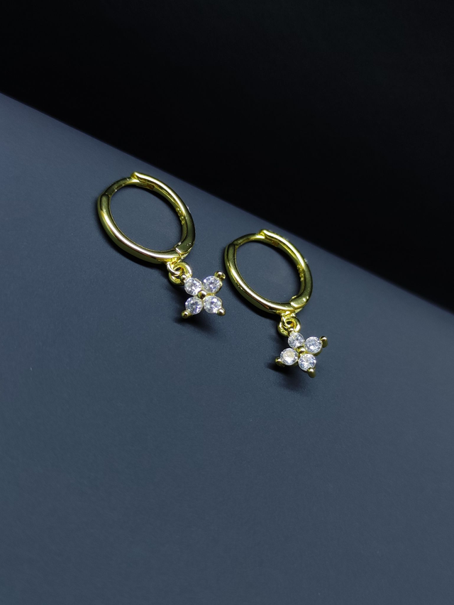 Blüten Creolen 925 Sterling Silber