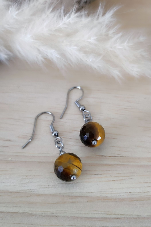 Boucles d'oreilles Oeil de tigre 